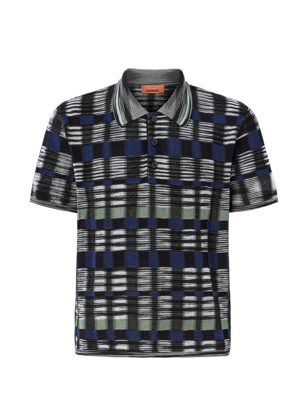 Missoni check-pattern buttoned polo shirt - Nero