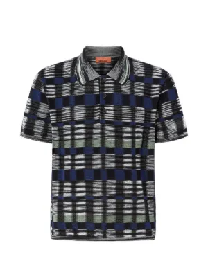 JUNYA WATANABE 半袖ボーダーポロシャツ Junya Watanabe MAN ストライプ ニットポロシャツ | ブルー | FARFETCH JP