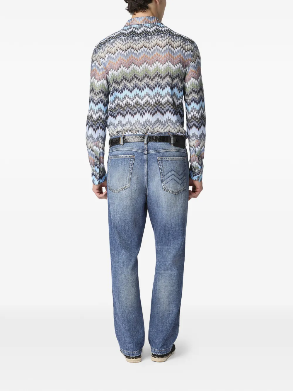 Missoni Chevron Buttoned Shirt - Blue 