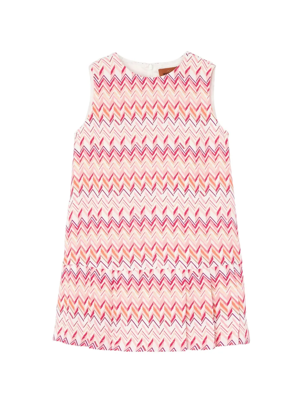 Missoni Kids zigzag-print sleeveless dress - Rosa