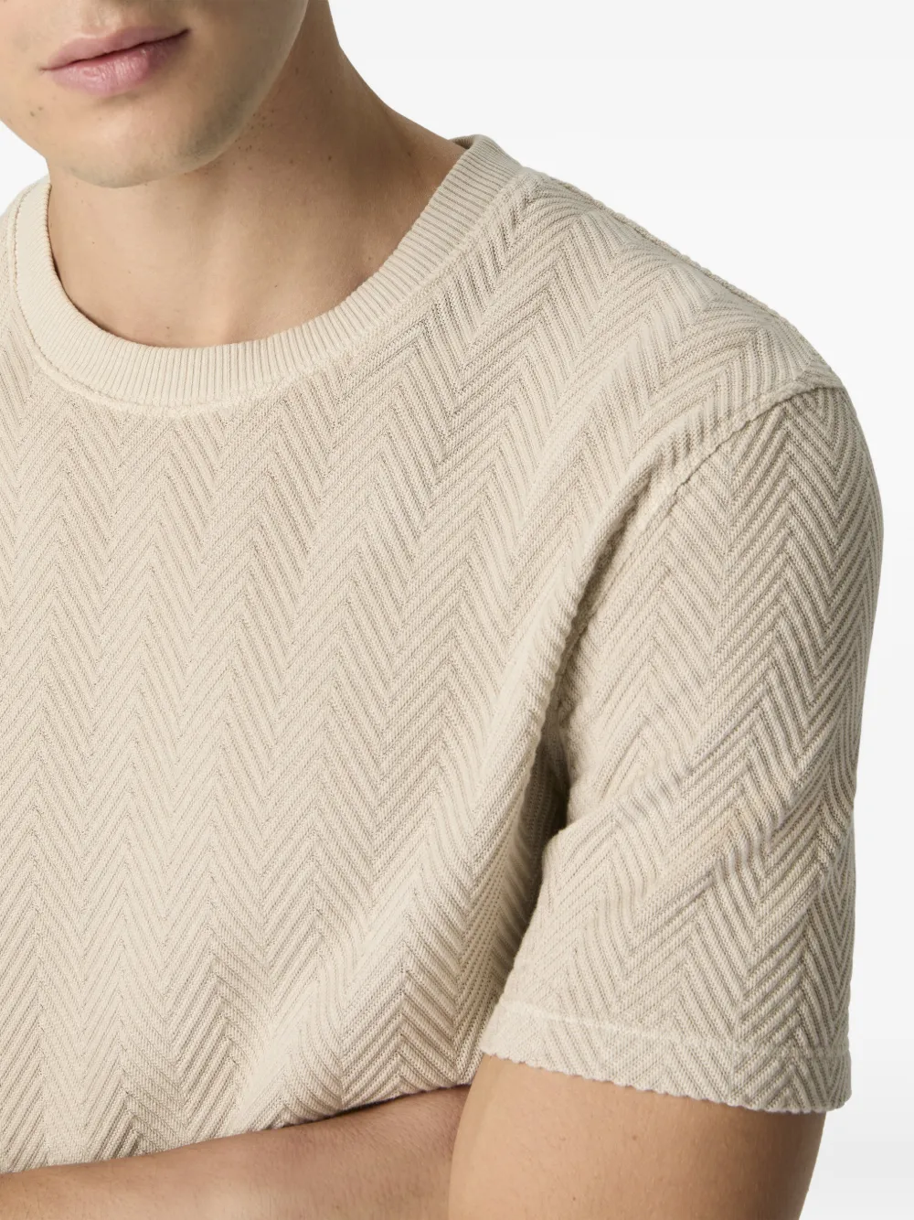 Missoni T-shirt met visgraat patroon Beige