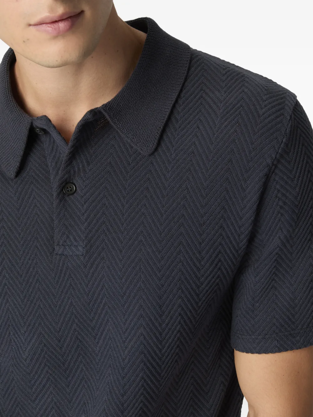 Missoni Poloshirt met visgraatpatroon Blauw