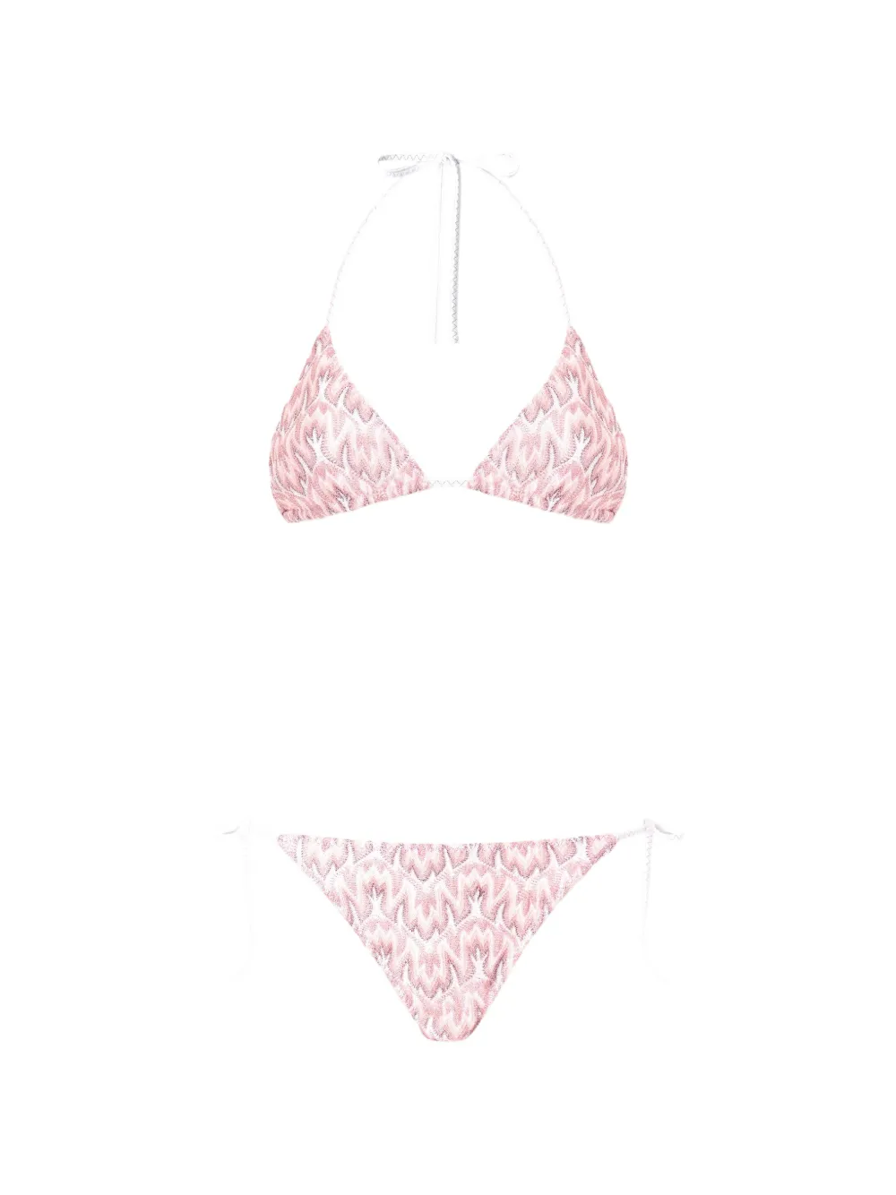 Missoni zigzag-knit triangle bikini - Rosa
