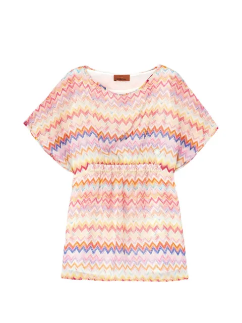 Missoni Kids zigzag-print elasticated-waist dress