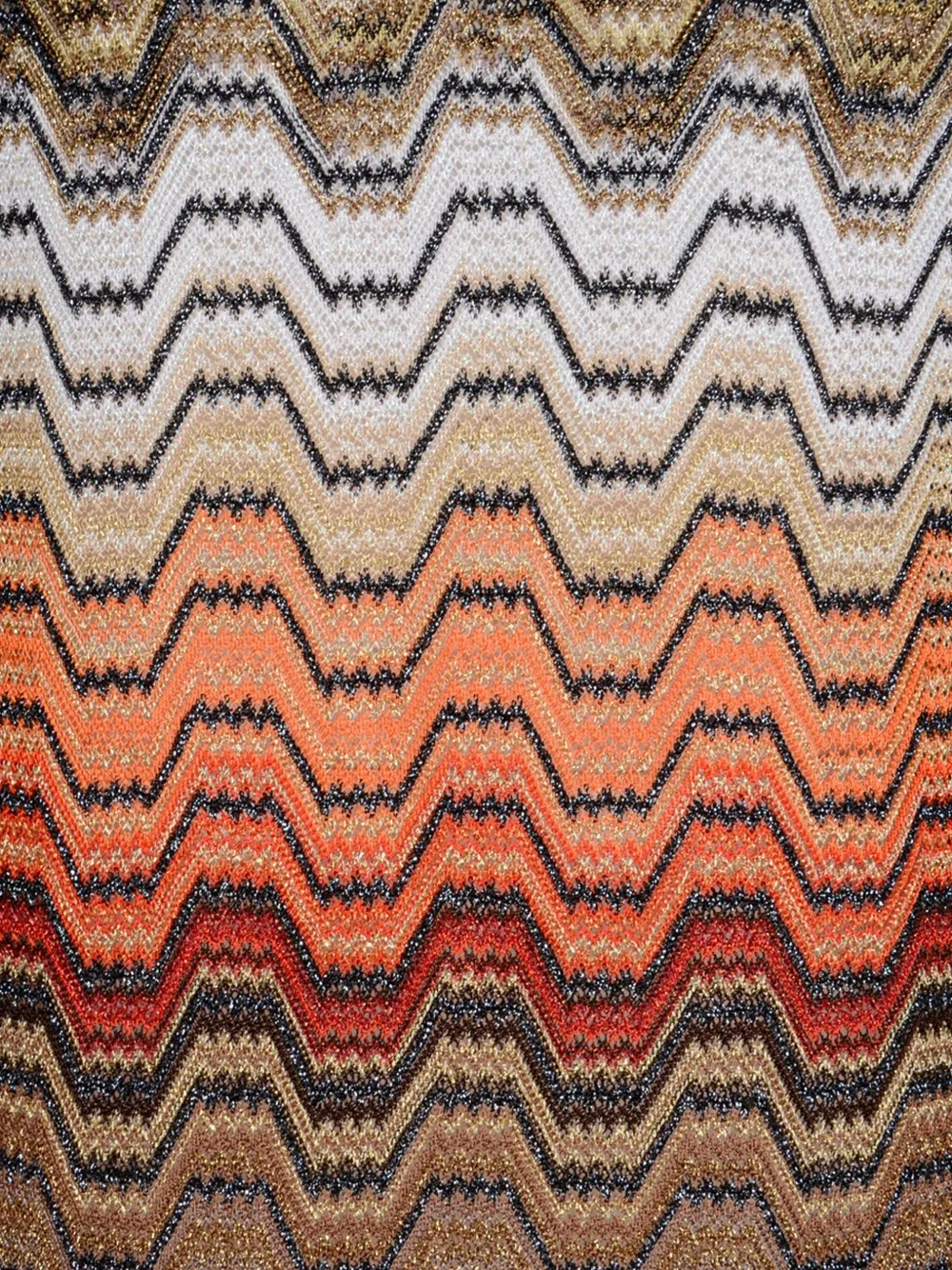 Missoni Maxi-jurk met Grieks patroon en diepe V-hals Bruin