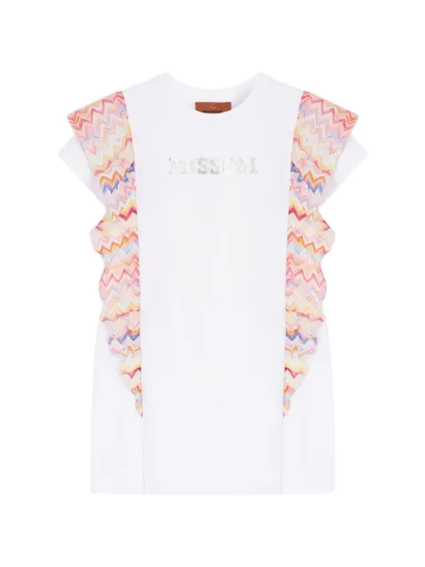 Missoni Kids zigzag-print ruffled dress
