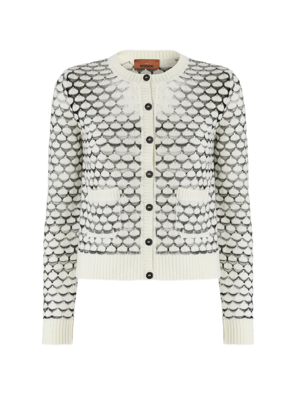 Missoni patterned knit cardigan - Bianco