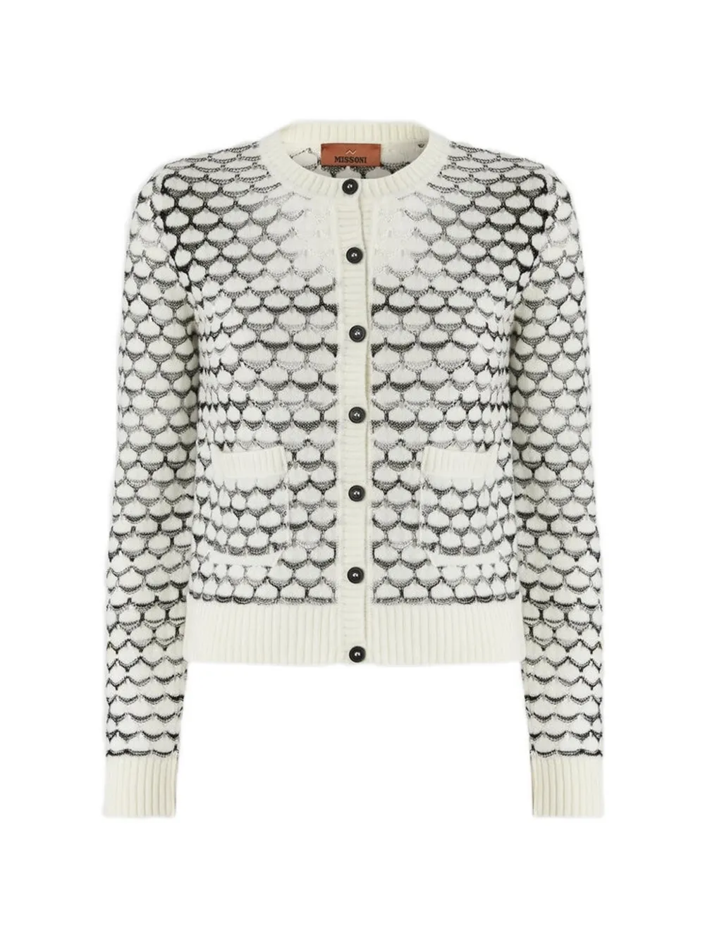 Missoni patterned knit cardigan - Bianco