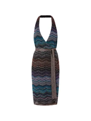 sandrine floral halter midi dress Sandrine Jacquard Midi Dress in Black Poppy Jacquard main image 0