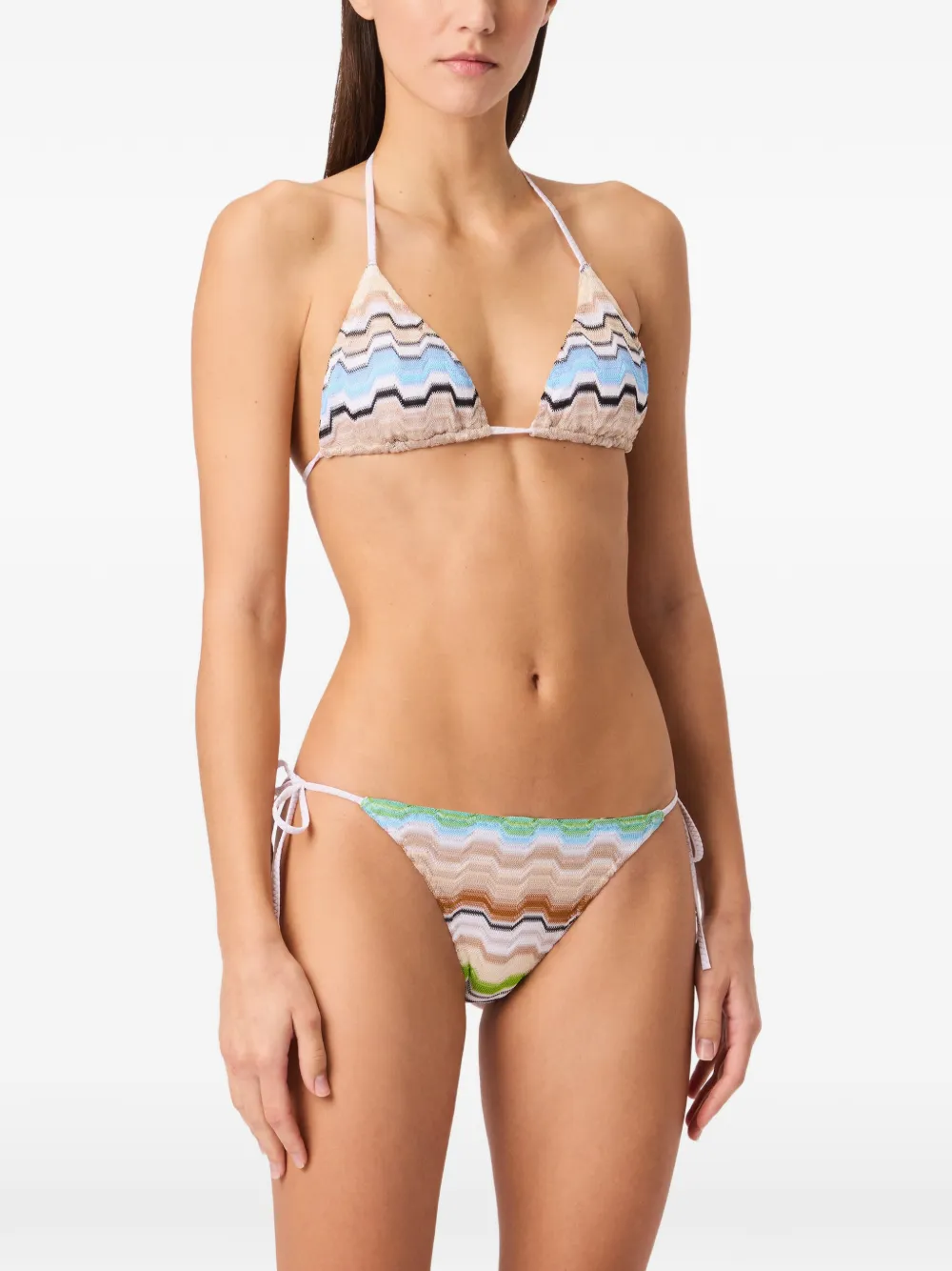 Missoni Pure viscose bikini met Grieks patroon Wit
