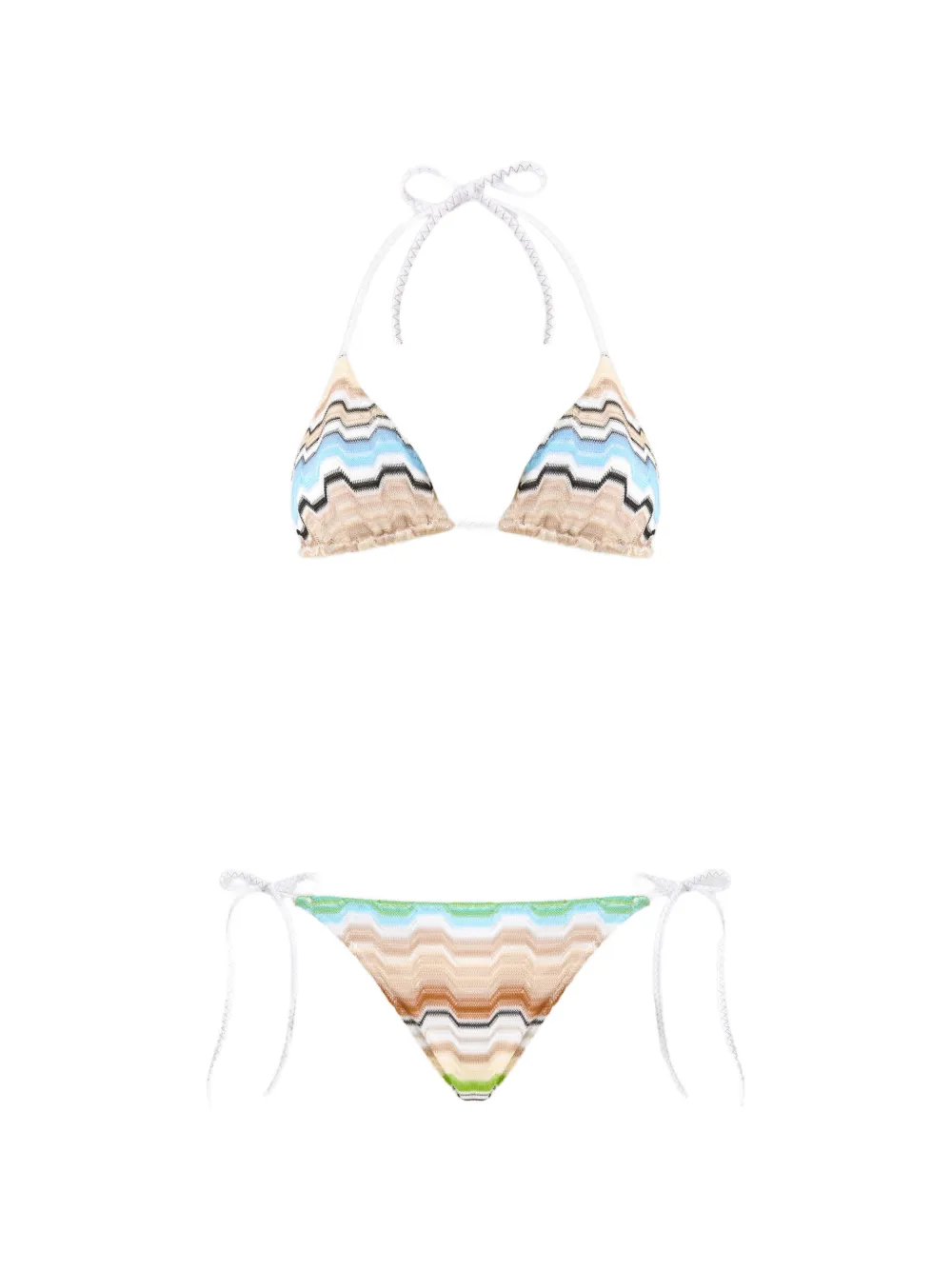 Missoni Bikini con motivo a zigzag - Bianco