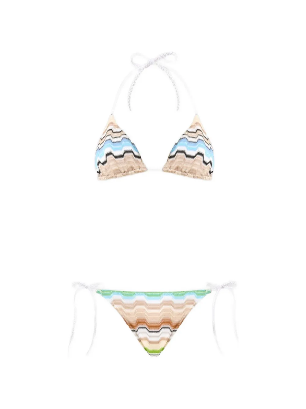 Missoni Bikini con motivo a zigzag - Bianco