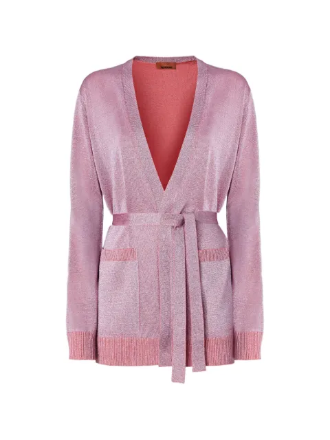 Missoni — patch-pocket belted cardigan