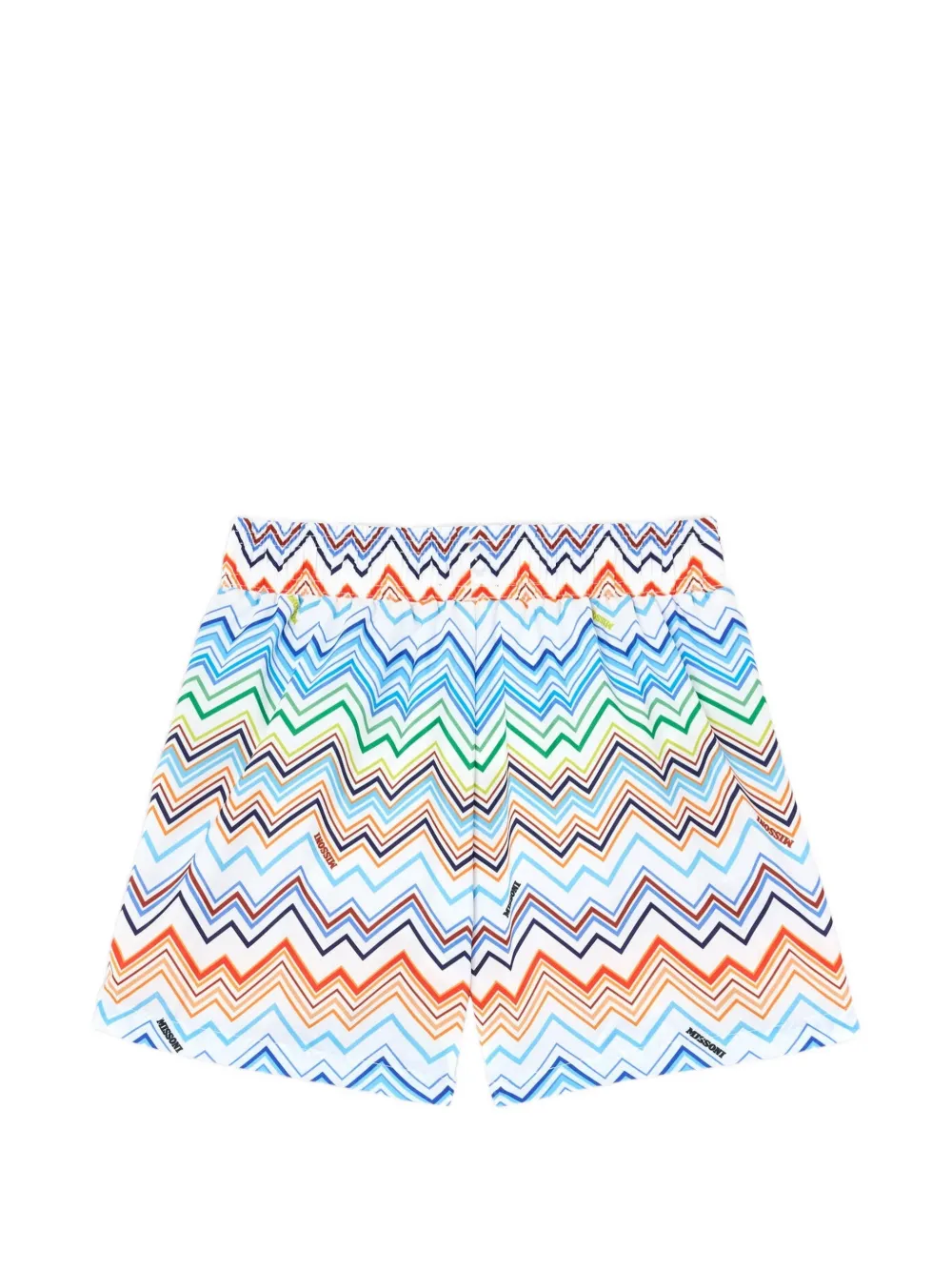 Missoni Kids Zwembroek met zigzag-print Blauw