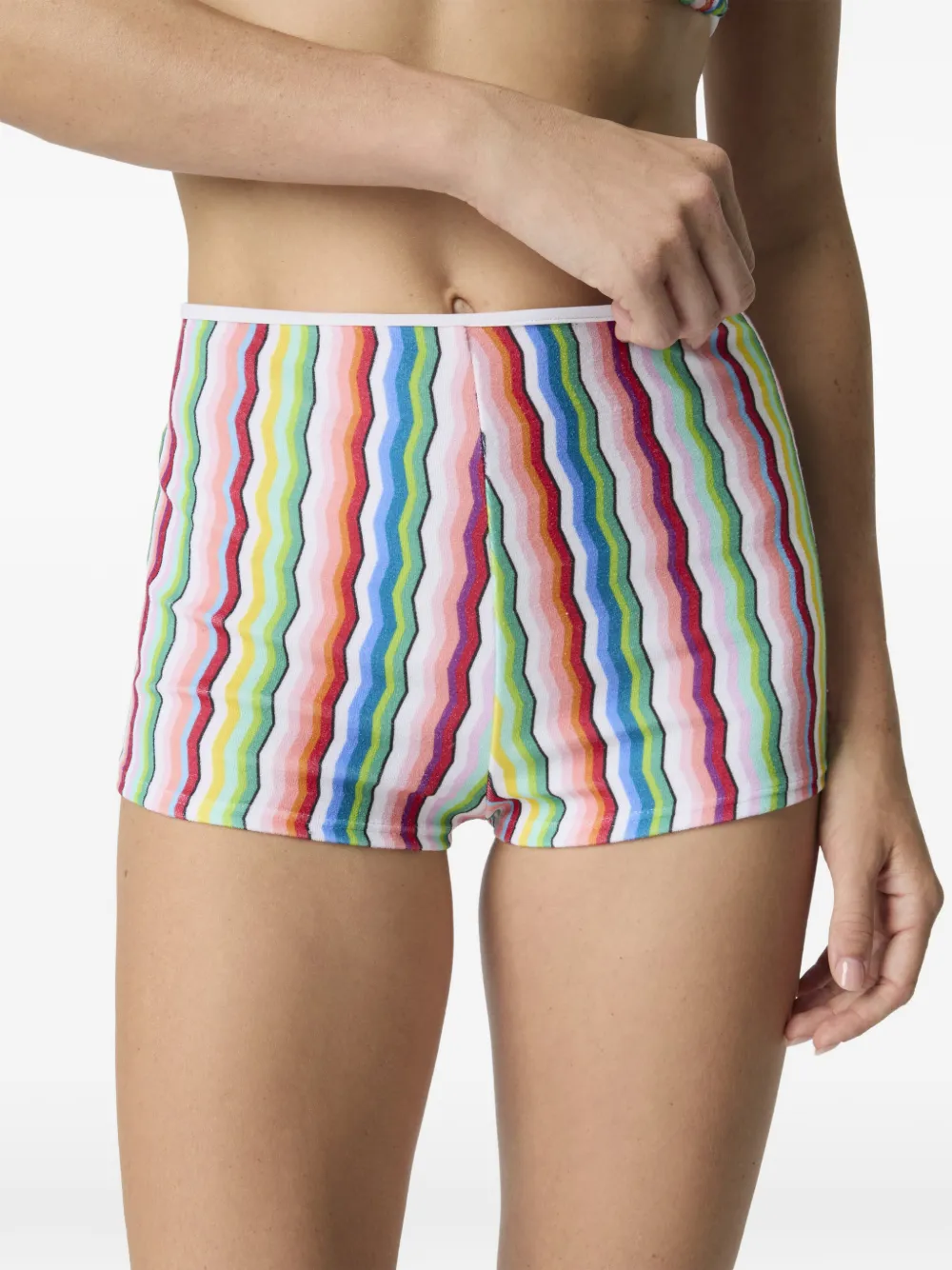  Missoni Striped Mini Shorts - Pink 