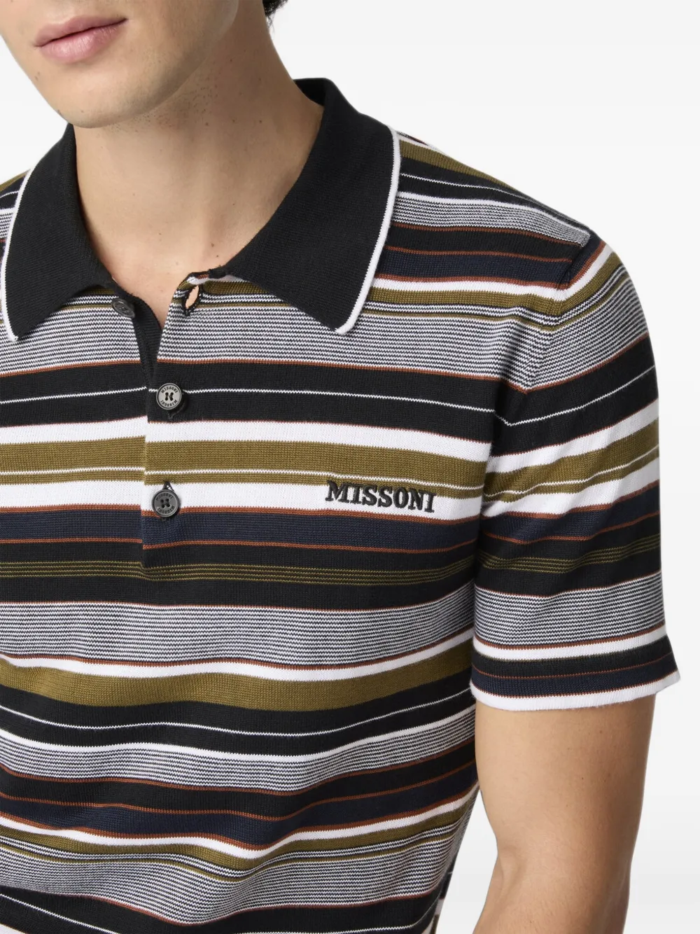 Missoni Poloshirt met geborduurd logo Grijs