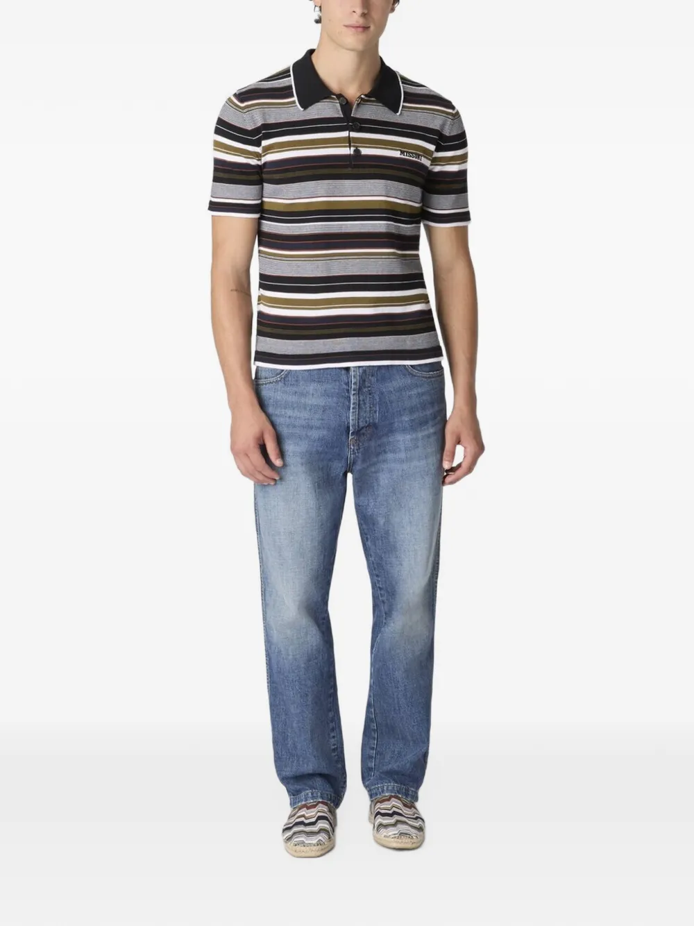 Missoni Poloshirt met geborduurd logo Grijs