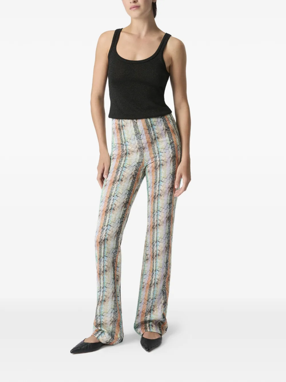  Missoni Sequin-embellishment Trousers - Neutrals 
