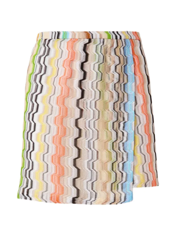 Missoni Zigzag Mini Skirt in Neutrals