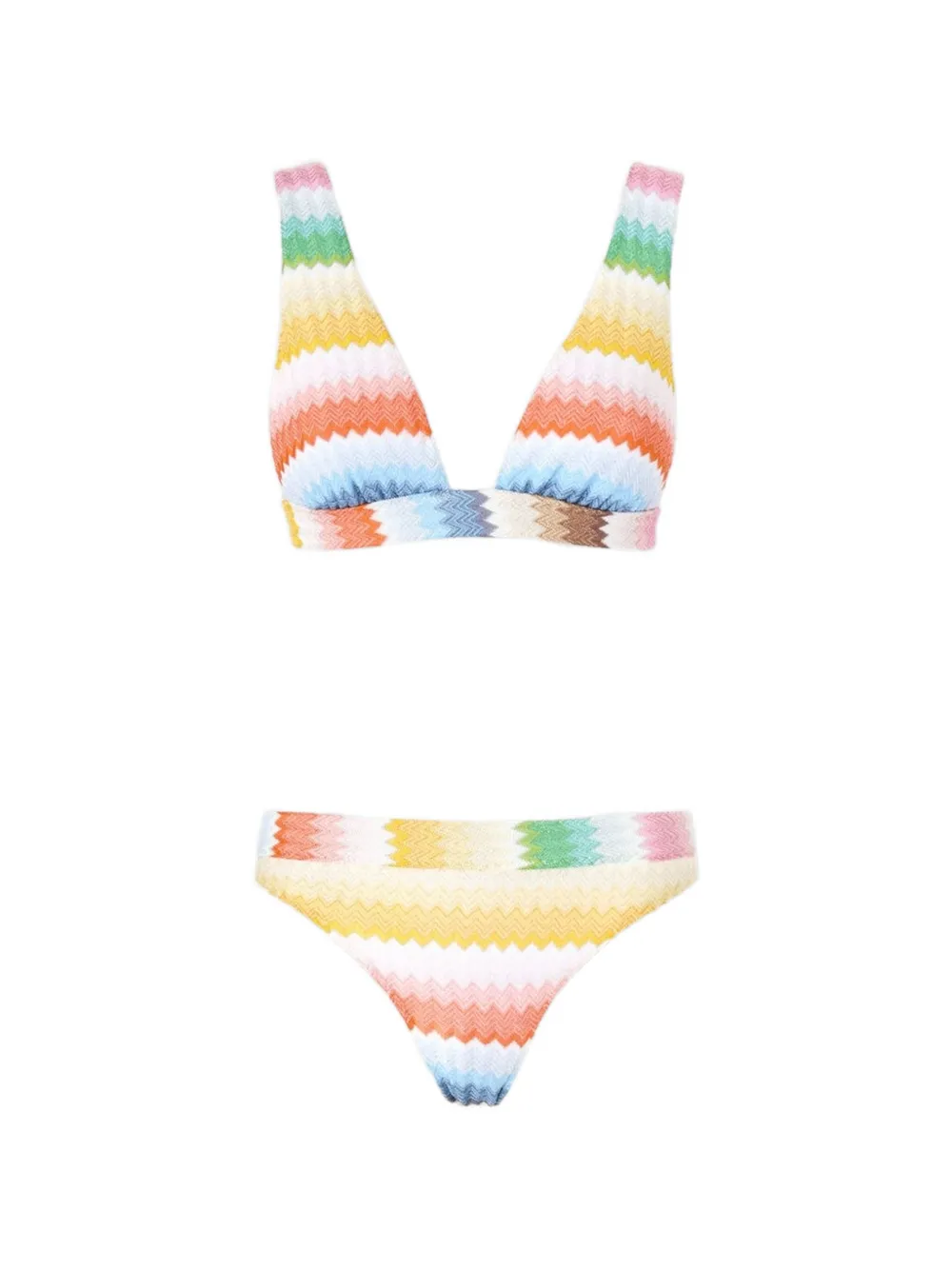 Missoni Bikini con motivo a zigzag - Giallo