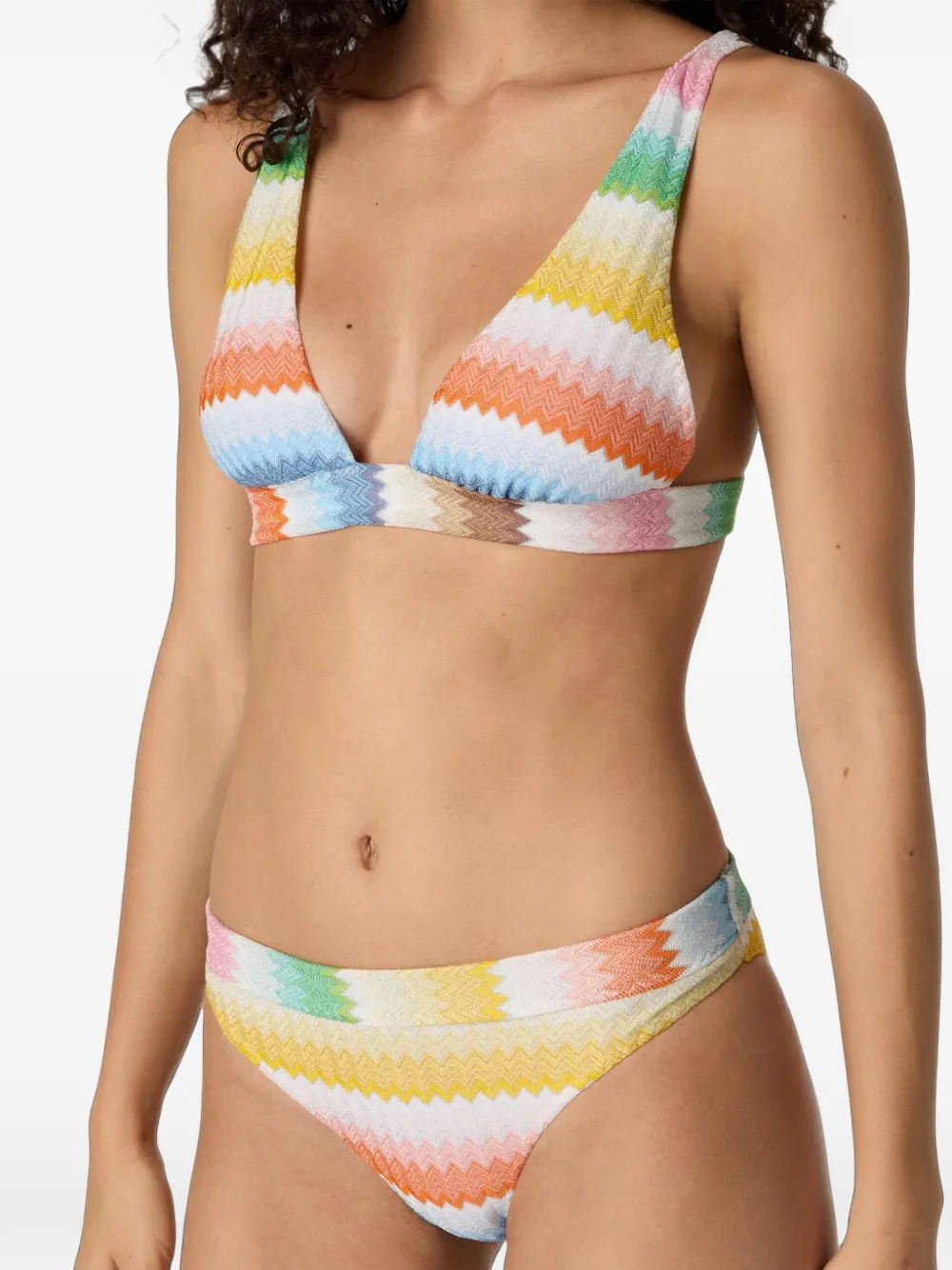 Missoni Bralette bikini met zigzag-patroon Wit