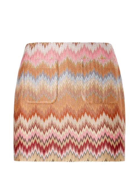 Missoni patch-pocket zigzag-pattern mini skirt