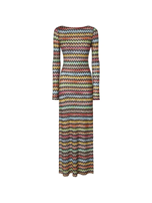 missoni dress long Sophisticated elegance defines this women’s sleeveless long dress Missoni Sleeveless Long Dress in