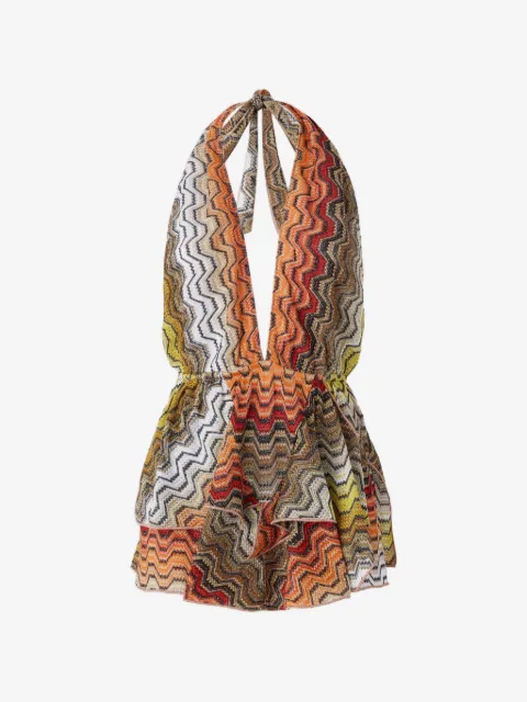 Missoni ruffled zig-zag mini dress