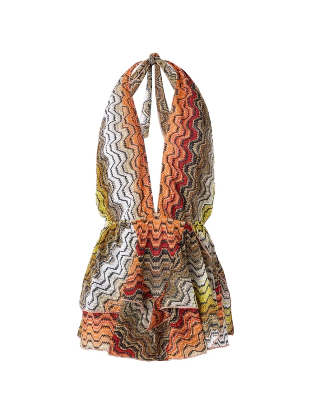 Missoni ruffled zig-zag mini dress