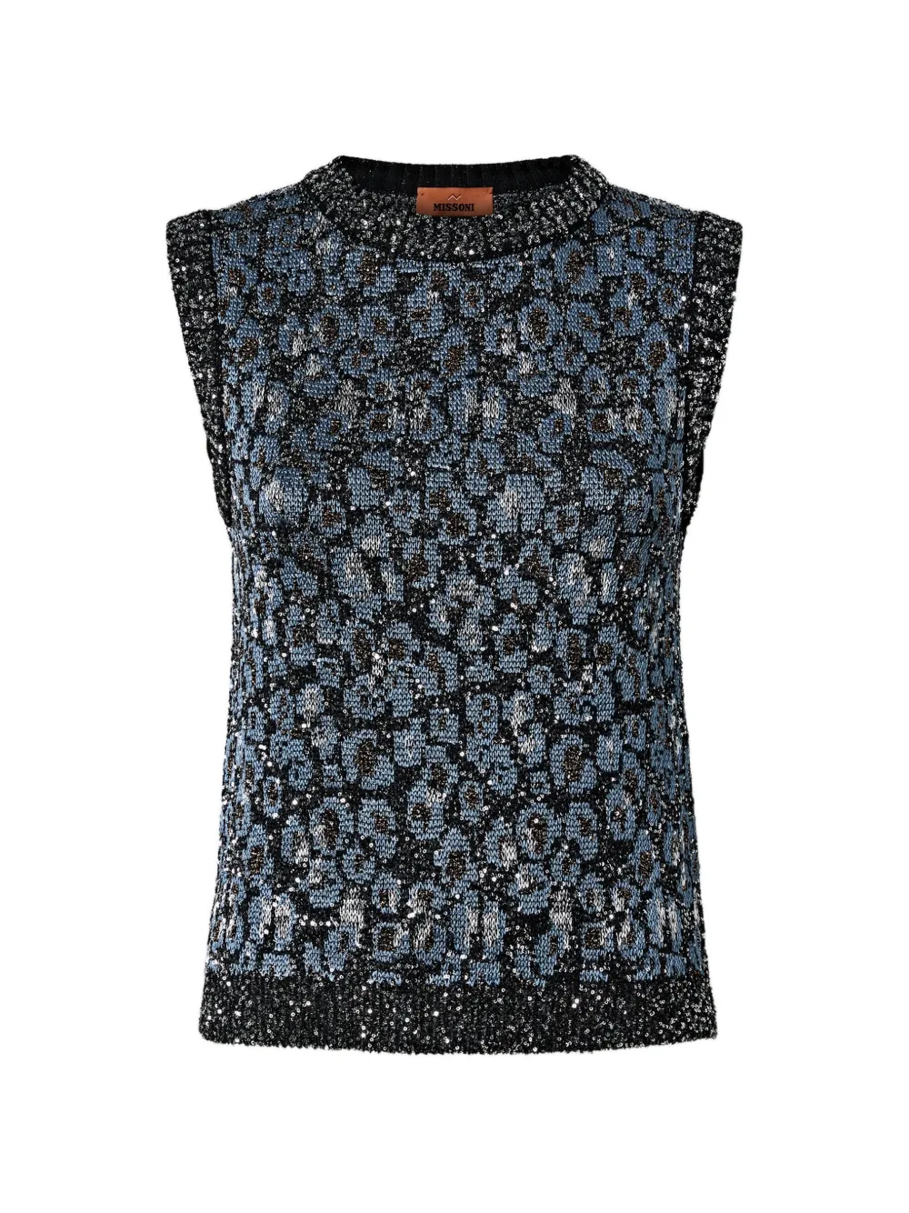 Missoni animal-jacquard top - Blu