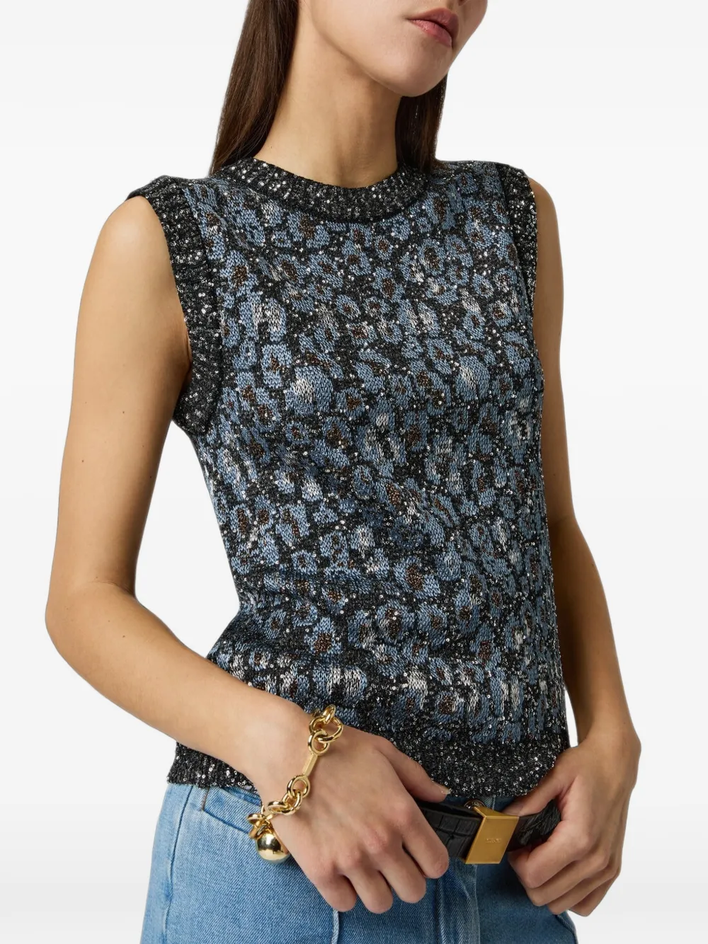 Missoni Tanktop met dierenjacquard Blauw