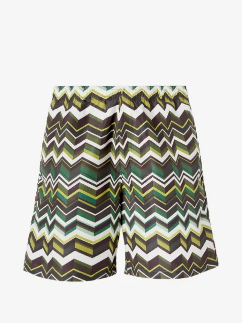 Missoni shorts de playa con motivo en zigzag
