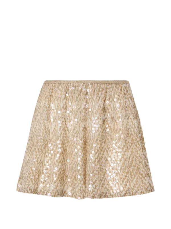 Missoni Sequin-embellished Mini Skirt in Neutrals