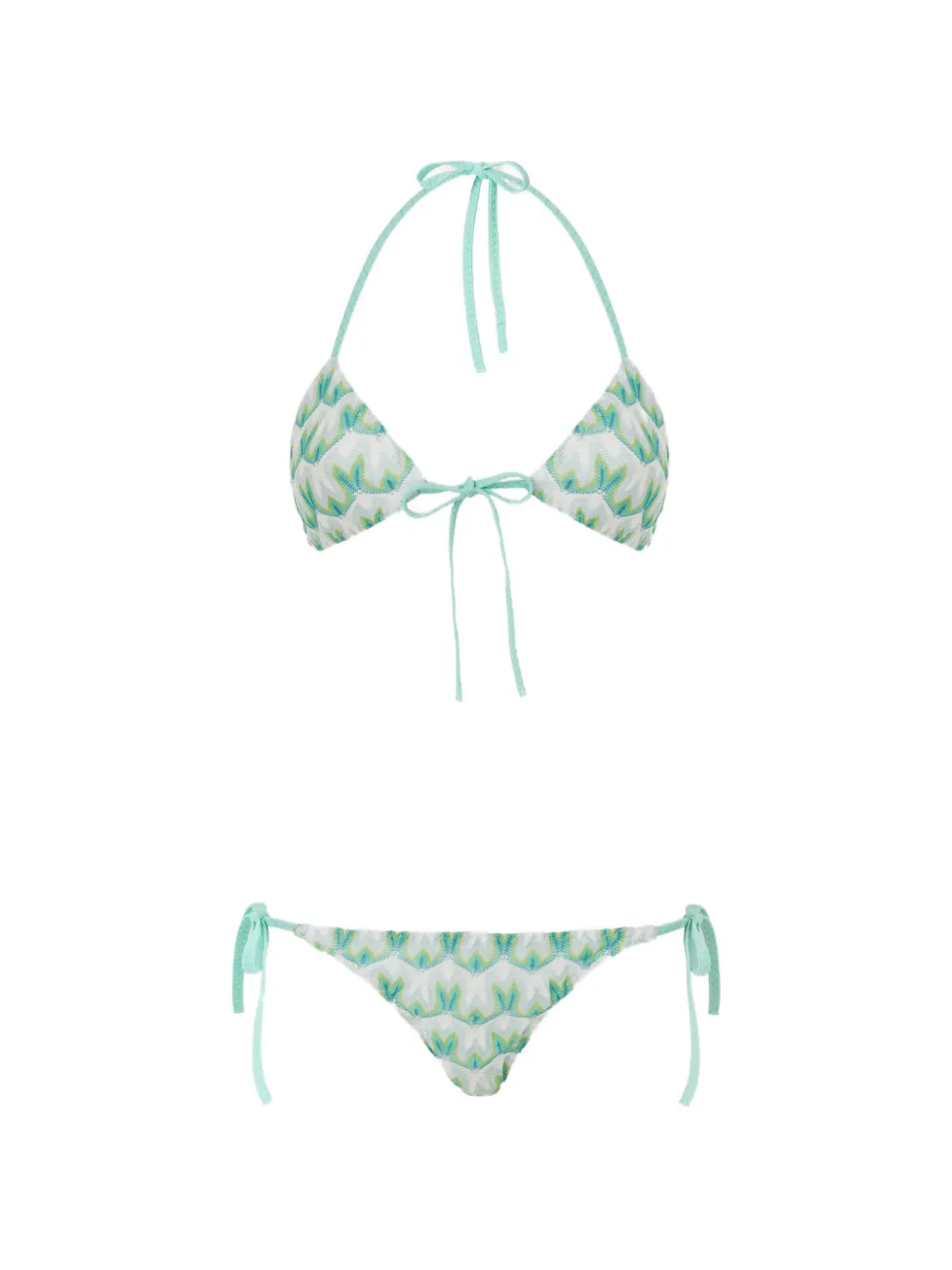 Missoni abstratc-pattern bikini - Bianco