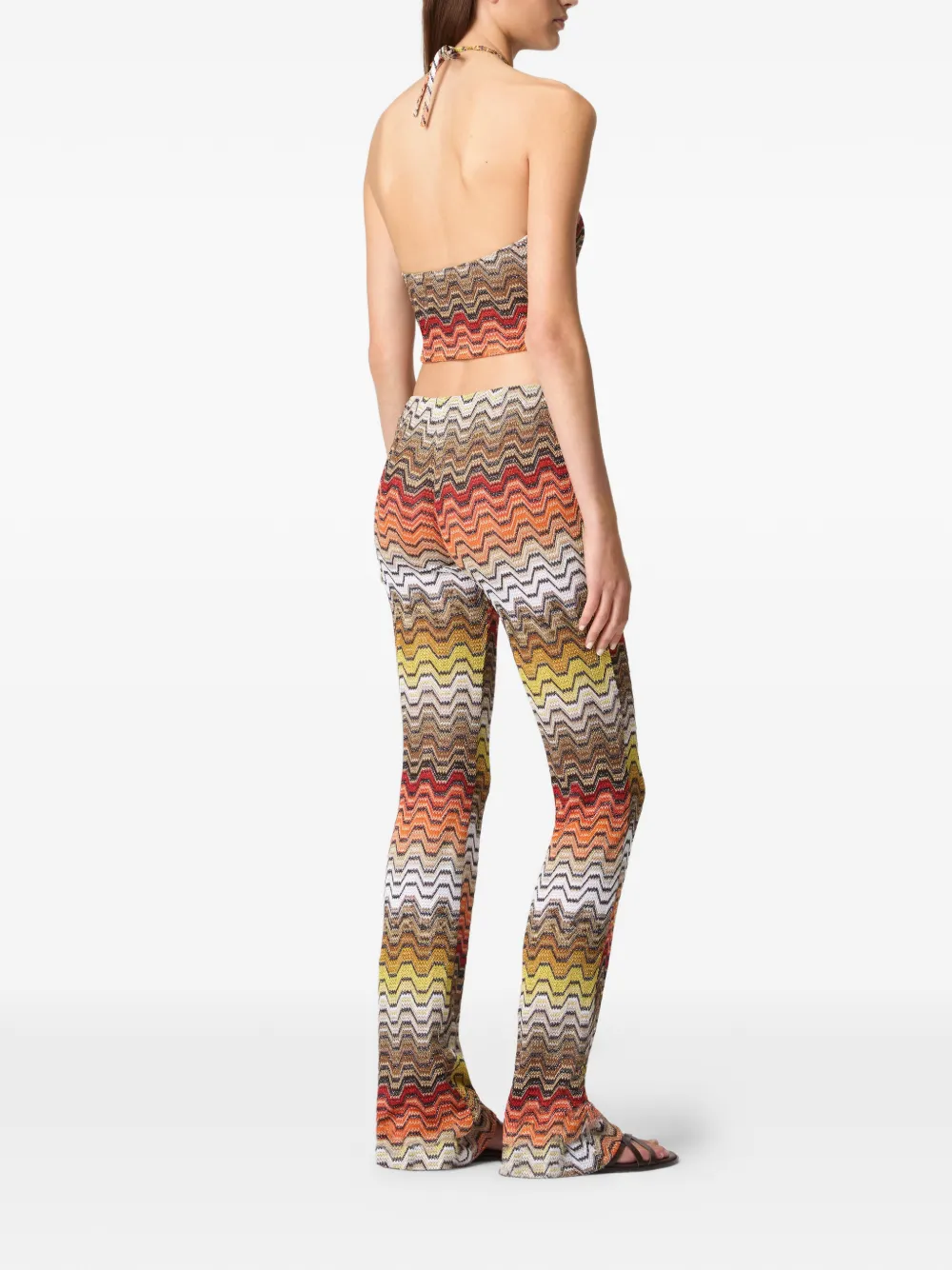 Missoni Top in Viscose Lamé with Halterneck in Neutrals, view 3