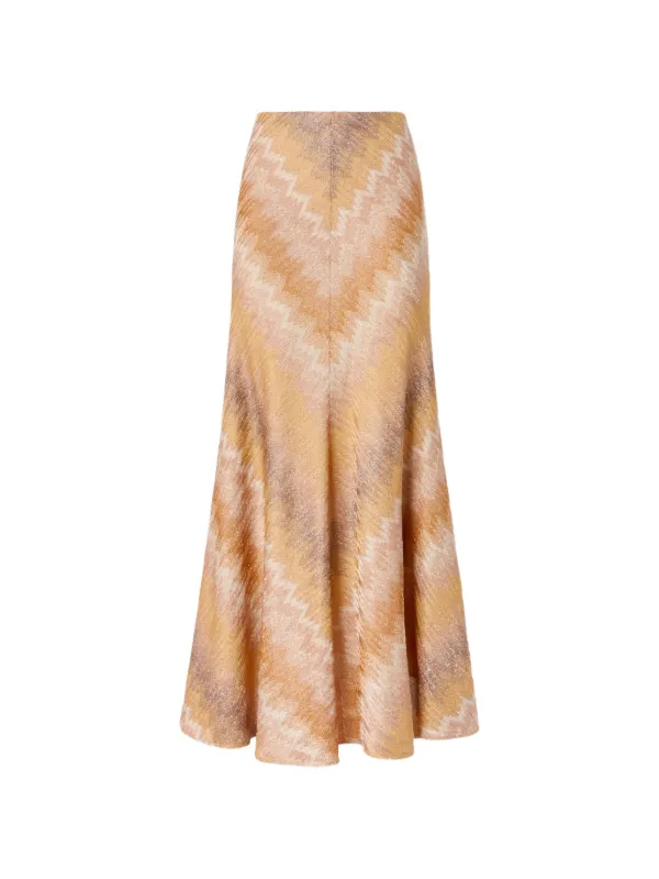 Missoni Chevron-pattern Maxi Skirt in Neutrals