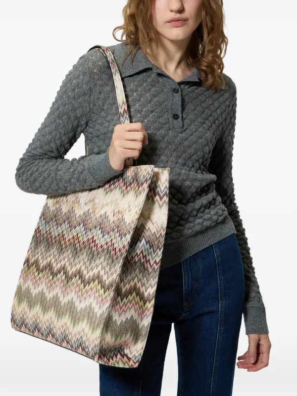 Missoni Zigzag Tote Bag in Neutrals