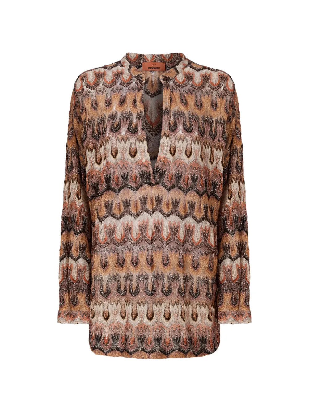 Missoni V-neck Patterned Top In Multi
