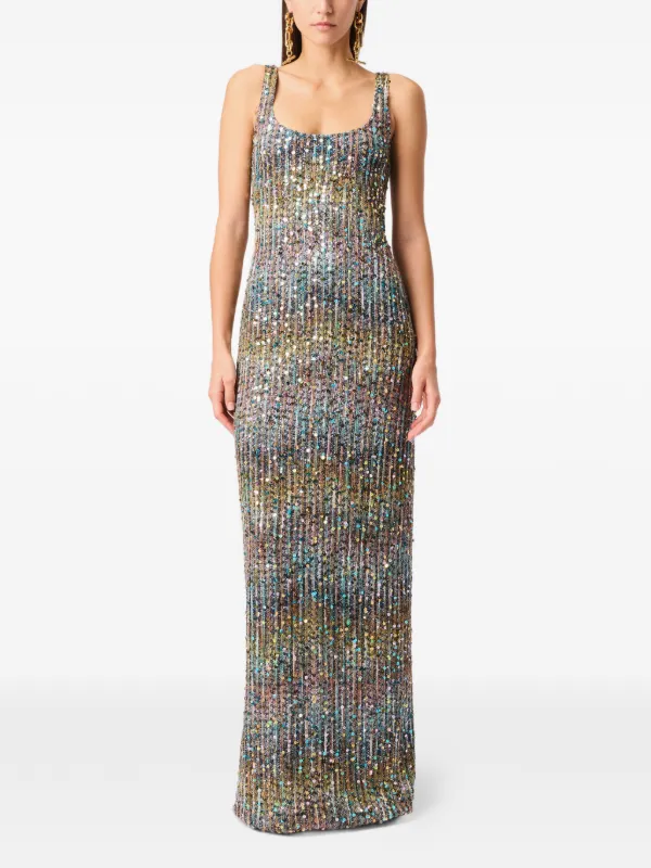 missoni evening dress Missoni Zigzag Sequin Embellished Maxi Dress