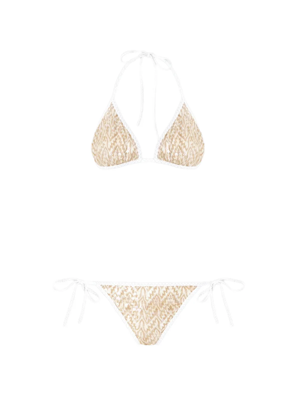 Missoni triangle-cup bikini set - Oro