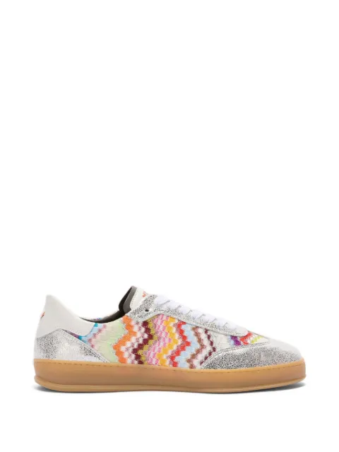 Missoni tenis tejidos en zigzag con efecto metalizado