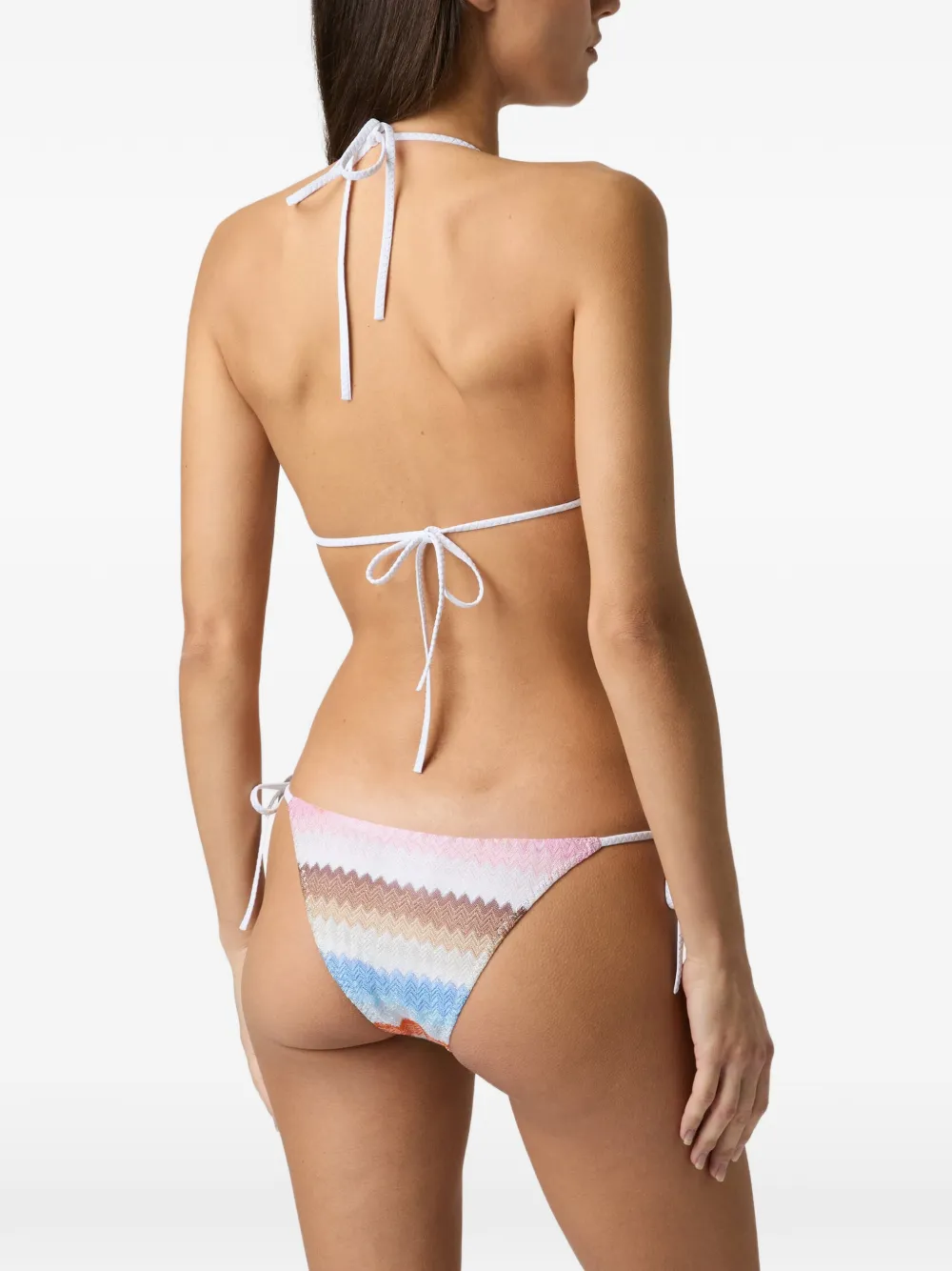 Missoni Bikini met chevron-patroon Wit