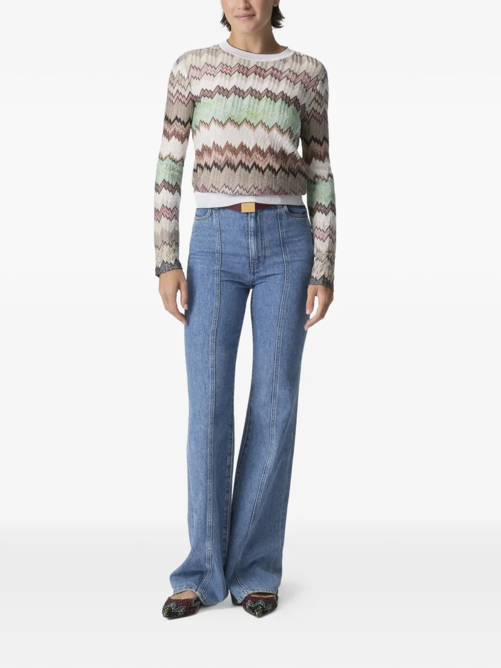 Missoni Trui met chevron patroon Beige