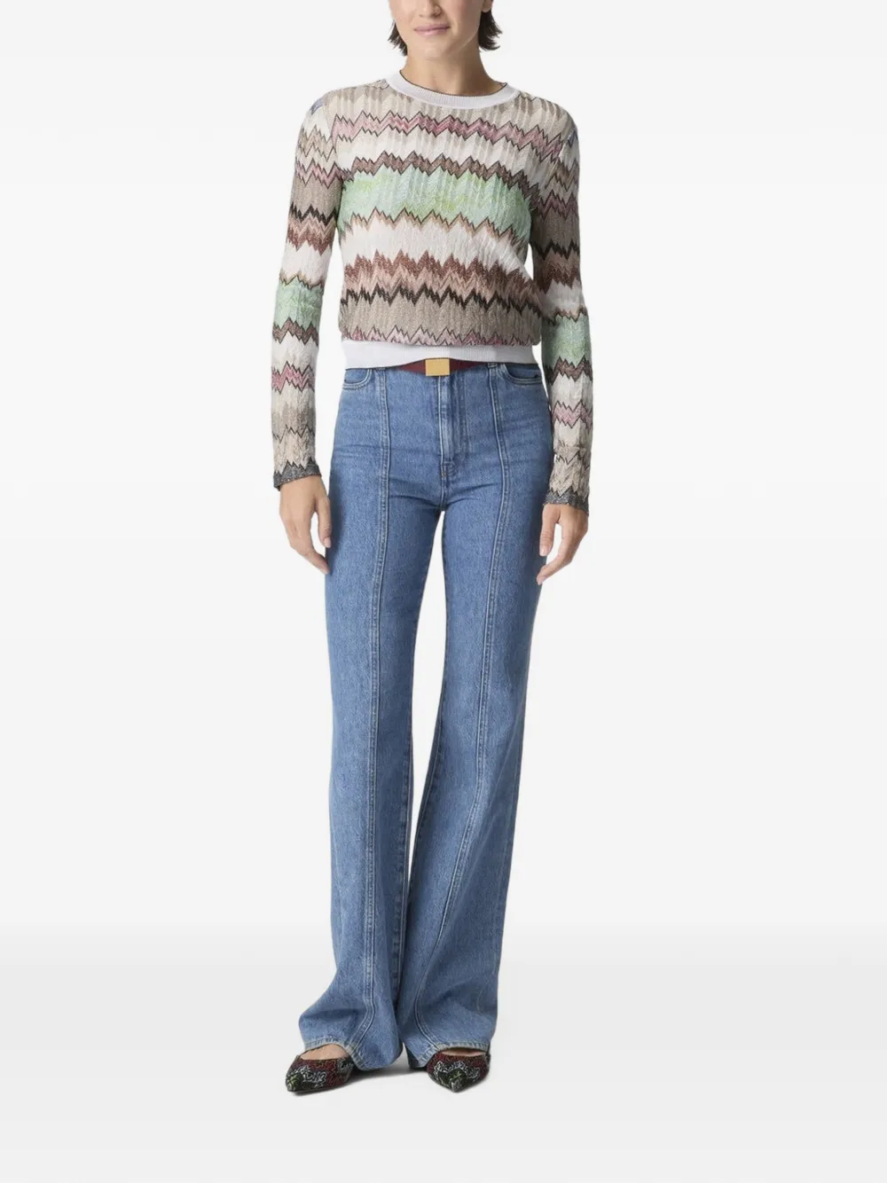 Missoni Trui met chevron patroon Beige