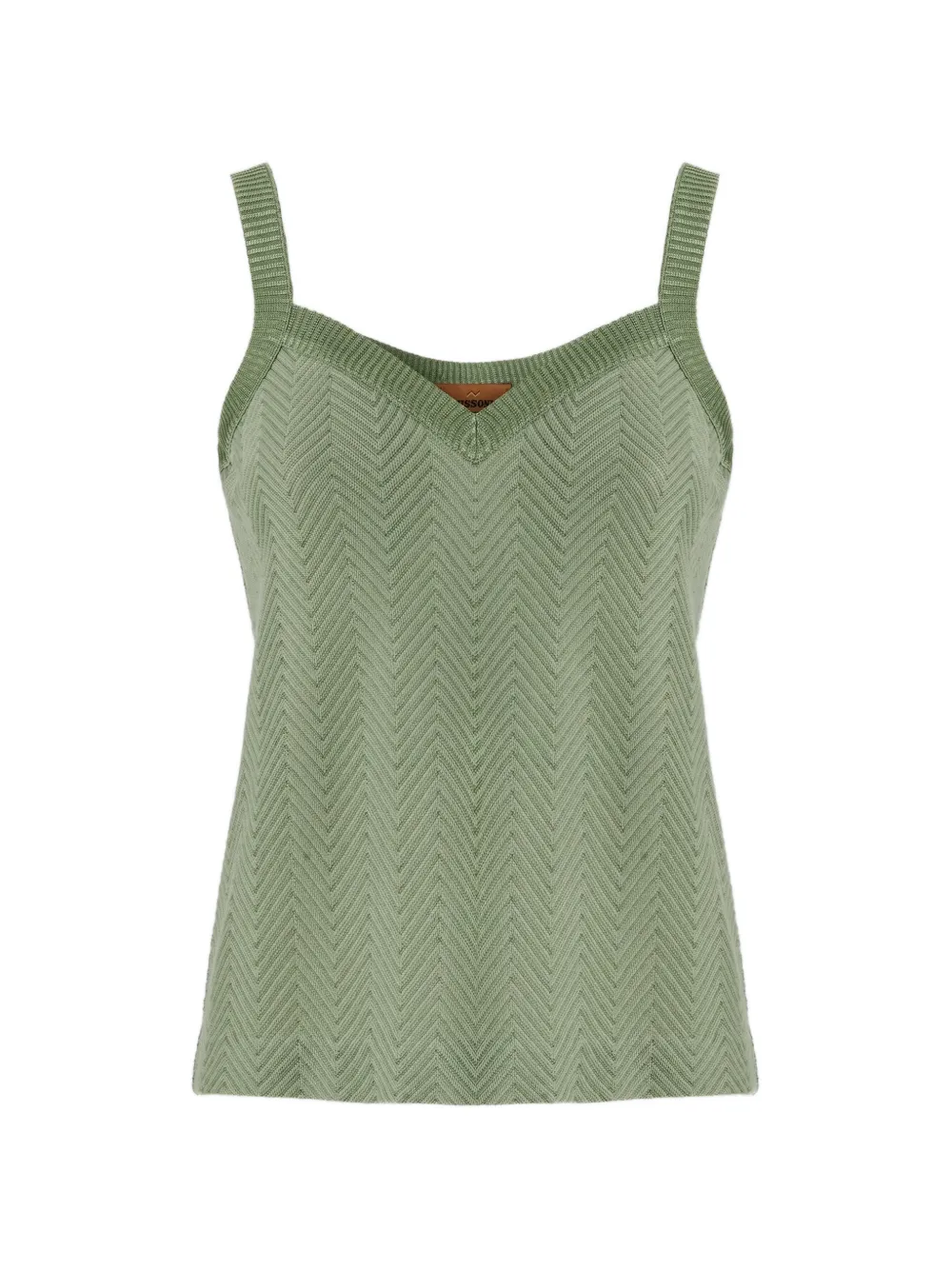 Missoni V-neck chevron-pattern tank top - Verde