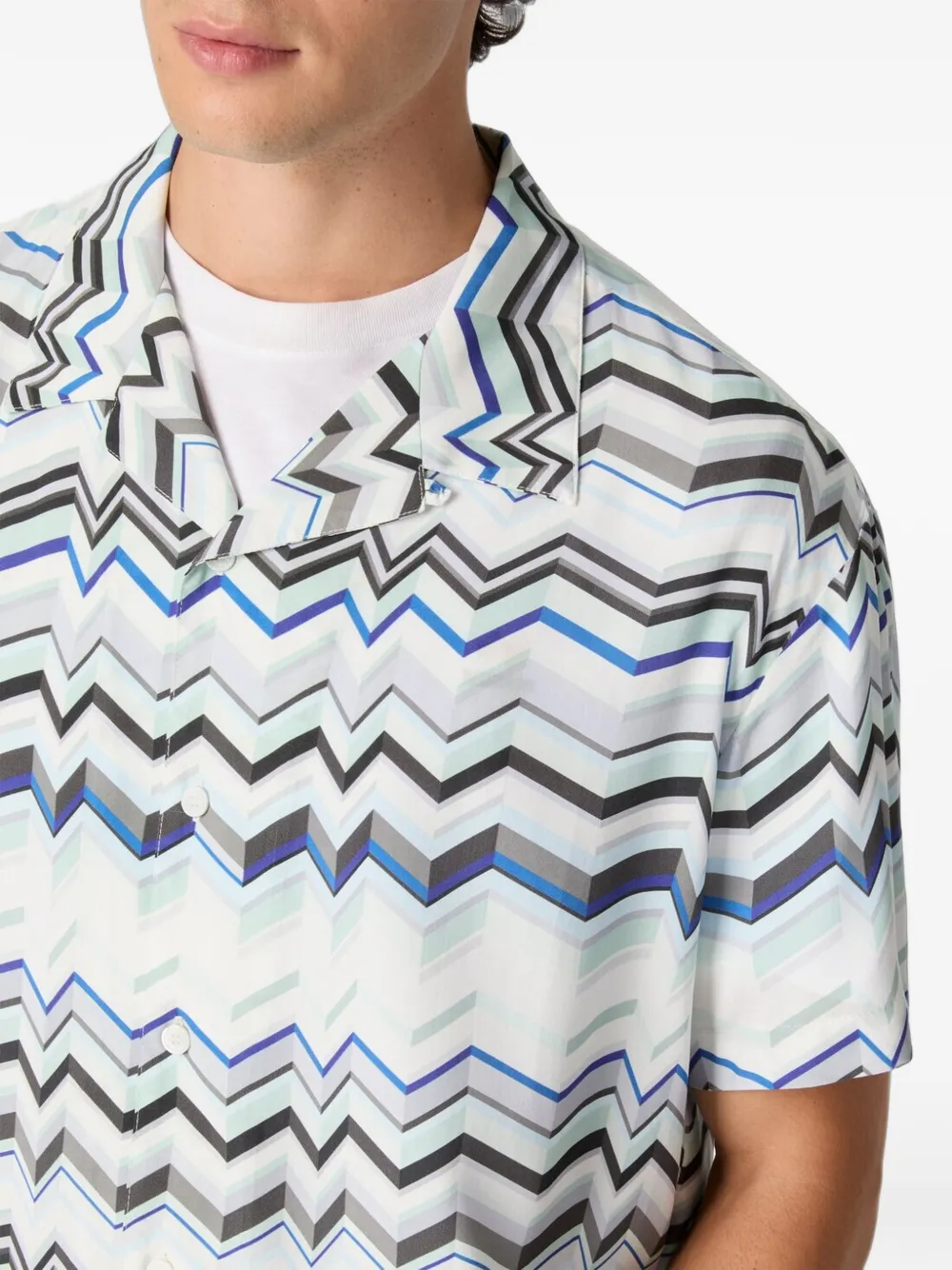 Missoni Overhemd met zigzag-patroon Wit