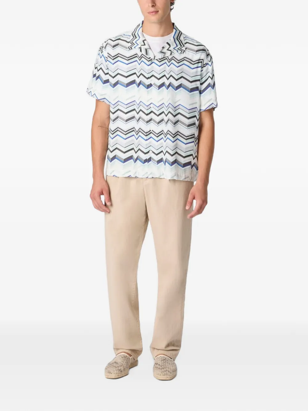 Missoni Overhemd met zigzag-patroon Wit