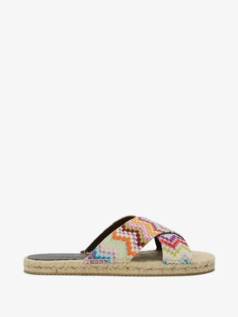 Missoni alpargatas con motivo en zigzag