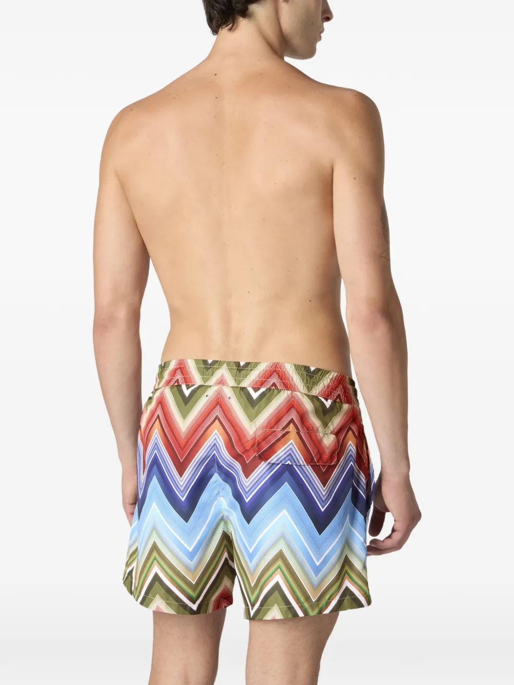 Missoni Zwembroek met zigzag-print Blauw