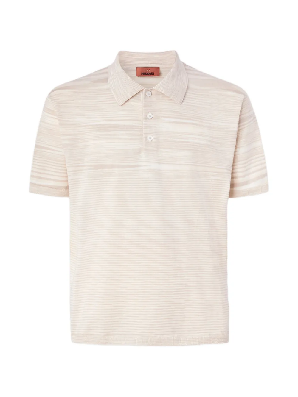 Missoni striped short-sleeve polo shirt - Toni neutri
